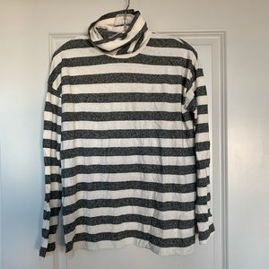 J.CREW Oversized striped turtleneck